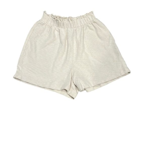 Free People Beach cream high waisted cotton linen pull on 3.5” short Small - Picture 1 of 6